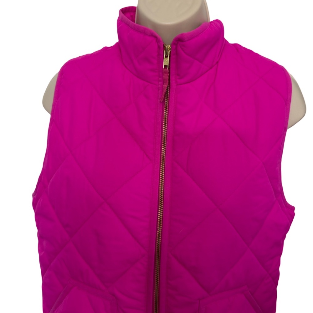 J. Crew Hot Pink Puffer Vest - Picture 5 of 8